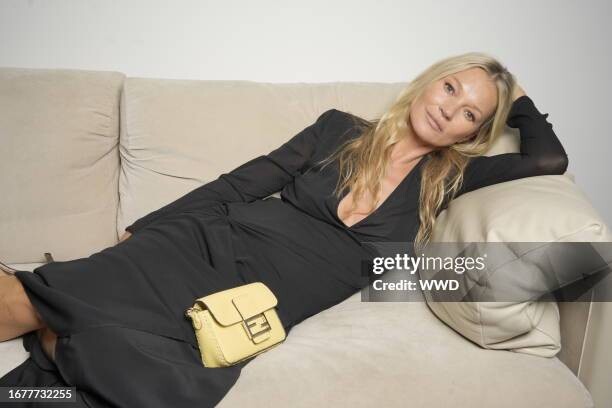 Kate Moss at the Fendi Spring 2024 Ready To Wear Fashion Show on September 20, 2023 in Milan, Italy. (Photo by Swan Gallet/WWD via Getty Images)