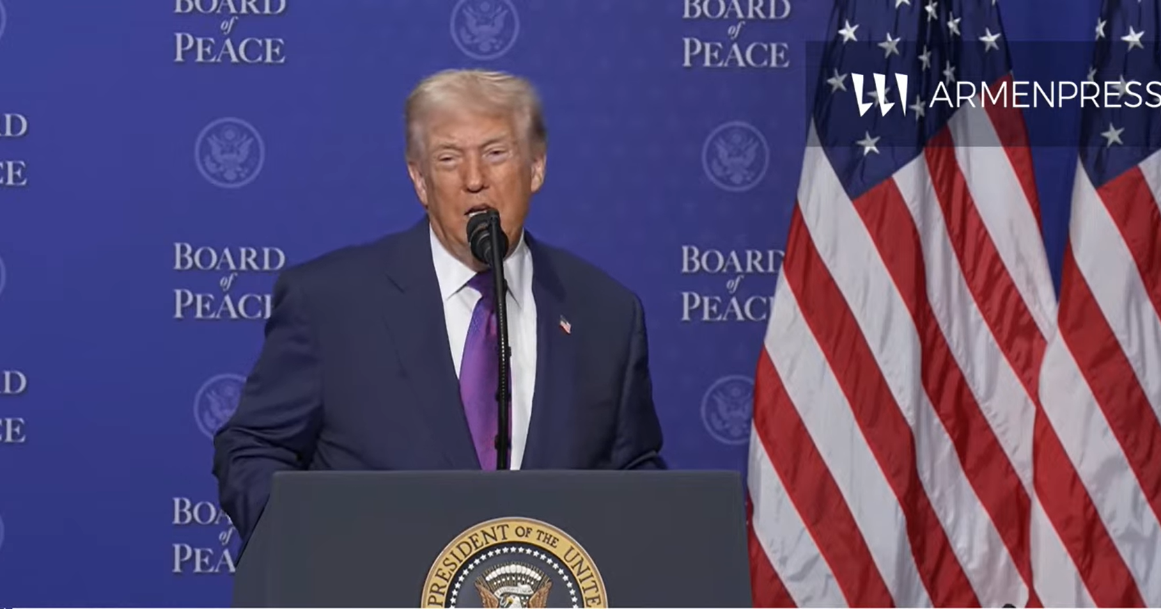 Президент США коснулся установленного между Арменией и Азербайджаном мира